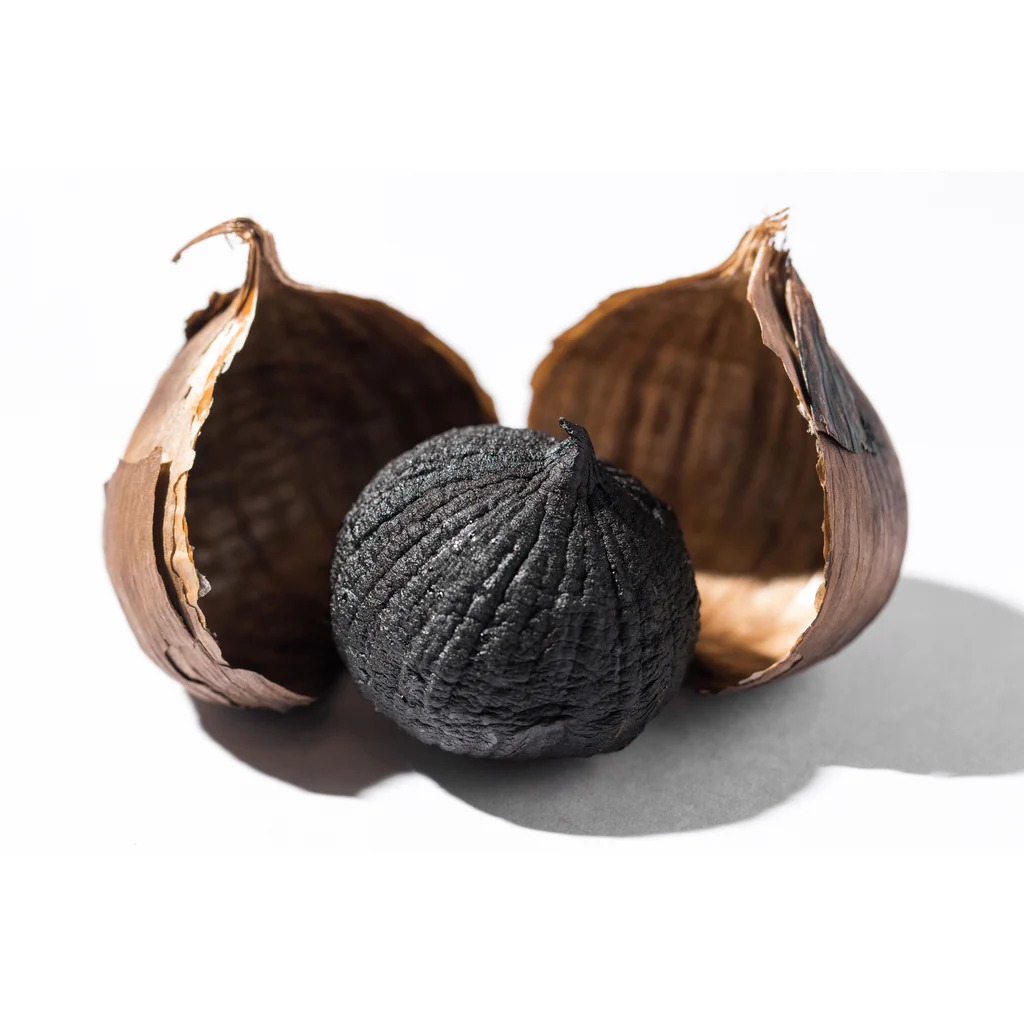 Picture of Black Garlic Soft Sweet Single Clove  - 500GM Jar