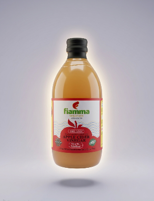 Picture of Organic Raw Apple cider vinegar with the mother fiamma (Italy) - 500ml