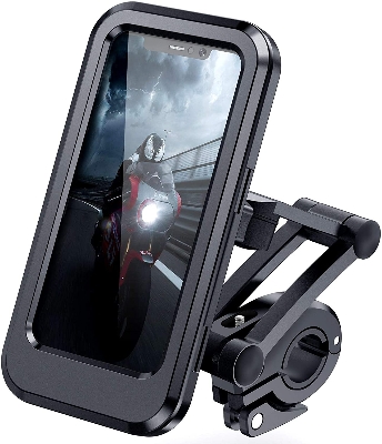 Picture of Outdoor Sport Motorcycle Cycling Waterproof Phone Case Holder Stand (Black)