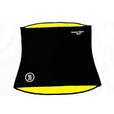 Picture of Sweat Slim Belt - Black and Yellow - L Size (Black)