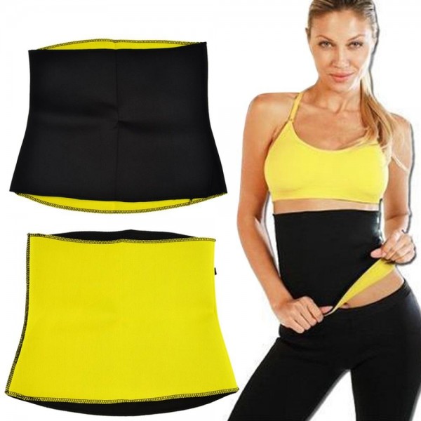 Picture of Sweat Slim Belt - Black and Yellow - L Size (Black)
