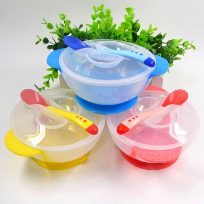 Picture of Baby food storage Bowl with spoon (Premium)-1pcs (Color As Per Stock) (Multicolor)