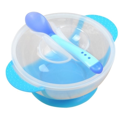 Picture of Baby food storage Bowl with spoon (Premium)-1pcs (Color As Per Stock) (Multicolor)