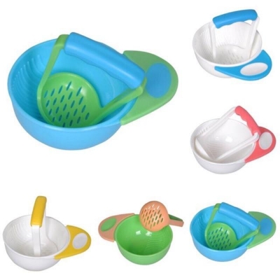 Picture of Handmade Baby Food Mixing, Grinding Bowl Set-Multicolor (Color As Per Stock) (Multicolor)