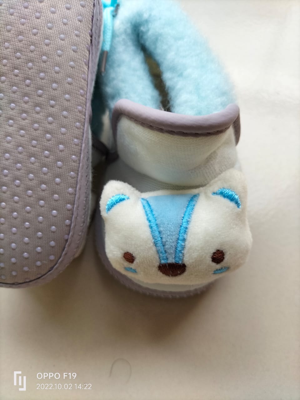 Picture of Baby Shoes Winter Velvet Warm Soft Infant Toddler Flats Newborn Walks Lacing Shoes Flats,Soft Sole Crib Shoes, Anti-slip Prewalker Solid Color Shoes (Blue,6-12 months)