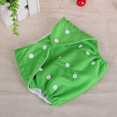 Picture of Washable Reusable Baby Cloth Daiper - Color Green ( Weight 3 kg to 15 kg) ( with 1 pad ) (Green,Not Specified)