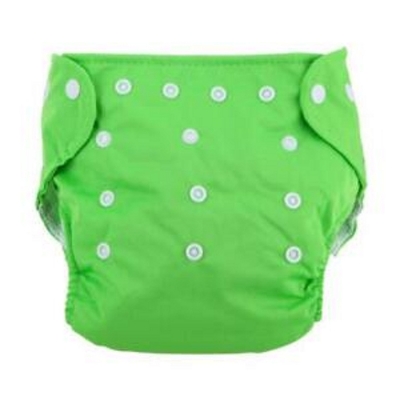 Picture of Washable Reusable Baby Cloth Daiper - Color Green ( Weight 3 kg to 15 kg) ( with 1 pad ) (Green,Not Specified)