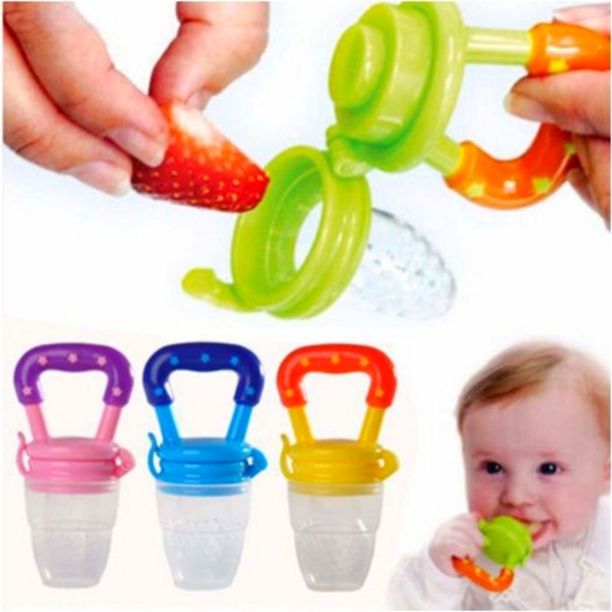 Picture of Kids New Baby Food Feeder Soother Teether for Eating Fresh Fruit Vegetables Meat (Multicolor)