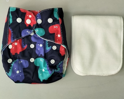 Picture of Adjustable Washable Baby CLOTH Diaper ( With 1 pad 3 LAYER ) -up to 15kg) (Multicolor,Not Specified)