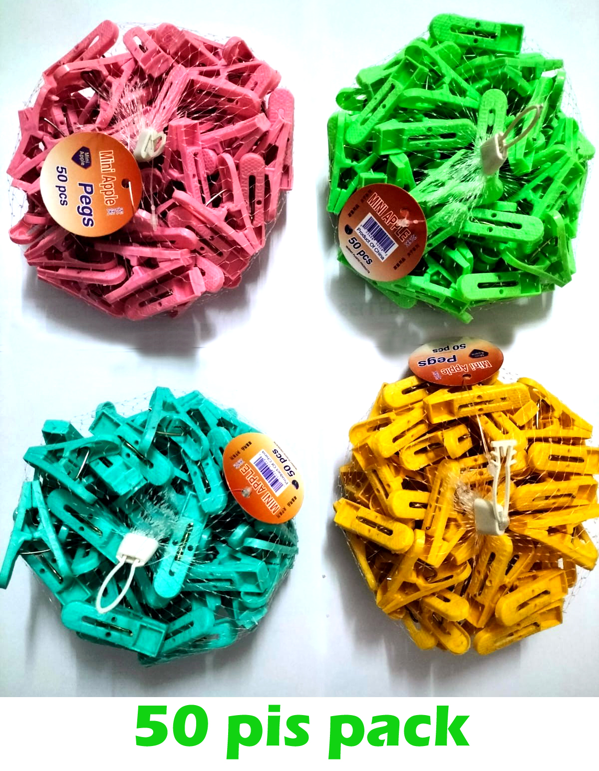 Picture of 50 pcs Best Quality colorful Clip/cloth clip Multicolor (Multicolor)