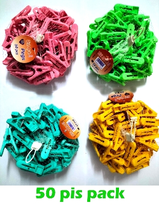 Picture of 50 pcs Best Quality colorful Clip/cloth clip Multicolor (Multicolor)