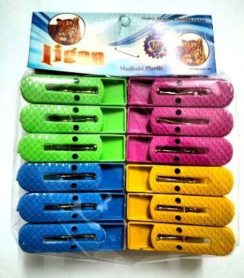 Picture of Multicolor Colorful Plastic Cloth Clip (12 pieces) (Multicolor)