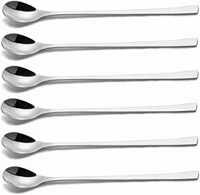Picture of Stainless Steel Long Tea Spoon 7.5 inch (6 Pis Set) (Silver)