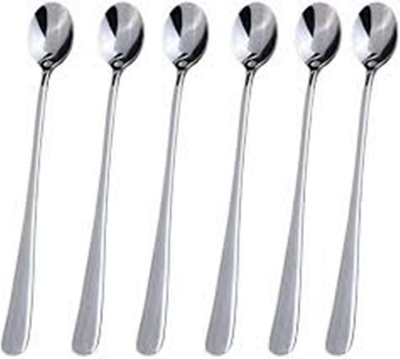 Picture of Stainless Steel Long Tea Spoon 7.5 inch (6 Pis Set) (Silver)