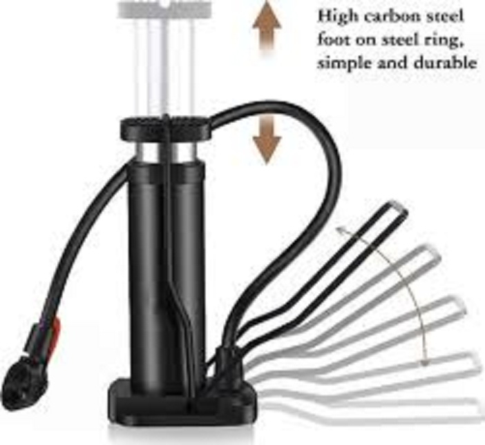 Picture of Cycling Bike Air Pump Bicycle Ball Foot Inflator with Pressure Gauge 120psi Hot 