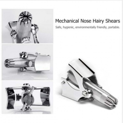 Picture of HEGRUS Nose Hair Trimmers Personal Care Nasal Hair Groomers Ear Hair Razor Manual Cutter Nasal Shaver For Man Convenient Mini Portable Nose Hair Clipper Washable (Nose)