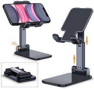 Picture of T1 Universal Ergonomic Collapsible Adjustable Desktop Tablet Mobile Phone Holder Foldable Extend Cell Phone Support Desk Mount Table Stand Smart Phone Bracket (Multicolor)