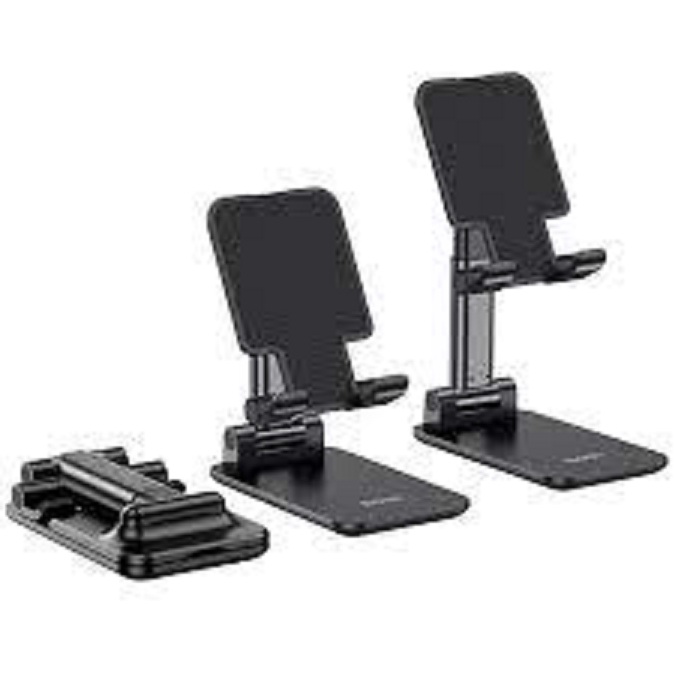 Picture of T1 Universal Ergonomic Collapsible Adjustable Desktop Tablet Mobile Phone Holder Foldable Extend Cell Phone Support Desk Mount Table Stand Smart Phone Bracket (Multicolor)