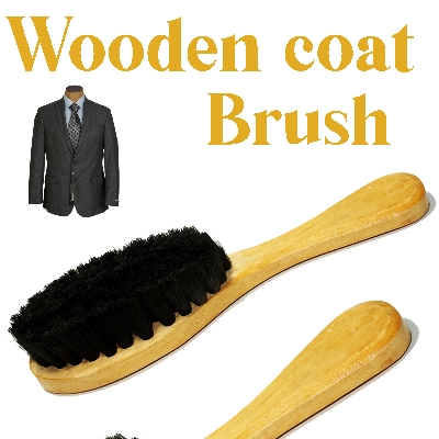 Picture of Coat Blazer Brush/ Duster for Office & Home Use, Wooden handle & Soft Black Hair Fluff (Black)