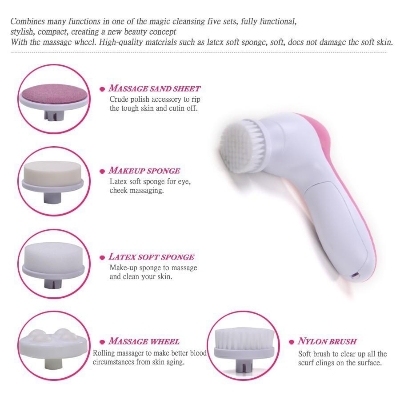 Picture of 5 In 1 Beauty Care Massager - White and Pink (Pink)