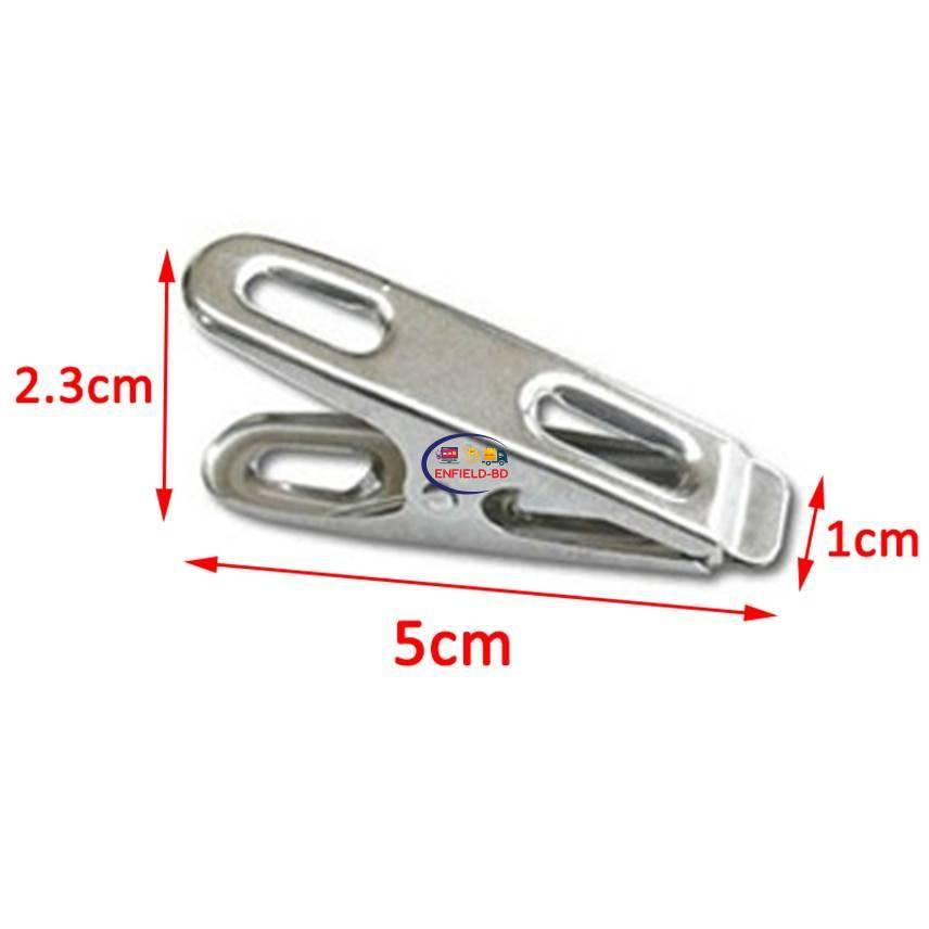 Picture of Steel Pin Cloth Hanging Steel Clips Steel Cloth pins Pack Of 20 High Quality - Hanger (Silver)