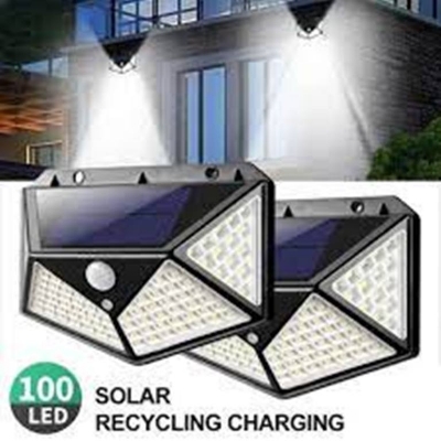 Picture of 100 LED Solar Interaction Wall Lamp Motion Sensor LED COB Light Lamp (Black)