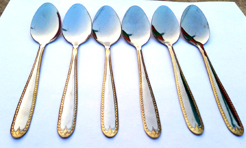 Picture of Stainless Steel Tea Spoon 6pcs (length 6 inches) (Silver Table Spoon)