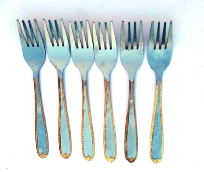 Picture of Stainless Steel Tea Spoon 6pcs (length 6 inches) (Silver Fork Spoon)