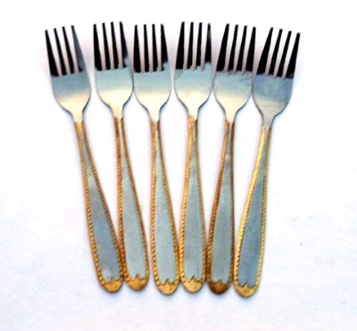 Picture of Stainless Steel Tea Spoon 6pcs (length 6 inches) (Silver Fork Spoon)