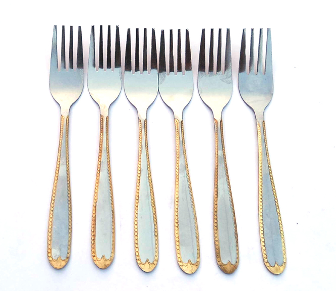 Picture of Stainless Steel Tea Spoon 6pcs (length 6 inches) (Silver Fork Spoon)
