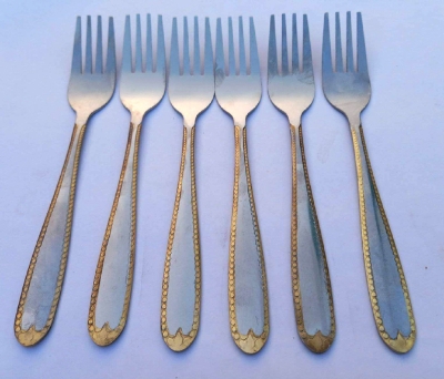 Picture of Stainless Steel Tea Spoon 6pcs (length 6 inches) (Silver Fork Spoon)