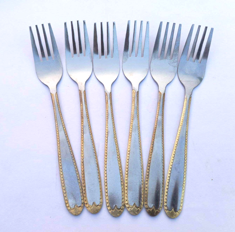 Picture of Stainless Steel Tea Spoon 6pcs (length 6 inches) (Silver Fork Spoon)