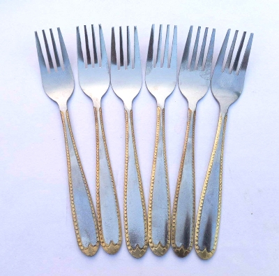 Picture of Stainless Steel Tea Spoon 6pcs (length 6 inches) (Silver Fork Spoon)