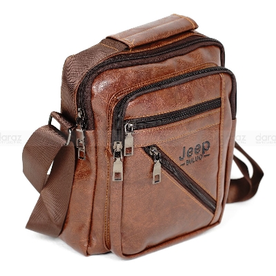 Picture of Premium cross body bag for men Official Messenger Bag Bike Rider Crossbody Bag Pu Leather Bag Shoulder Bag Diagonal Package Handbag Bag For Men cross body shoulder bag for men (Brown)