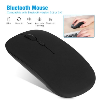 Picture of Rechargeable Wireless High End Ultra-thin Type C Mouse 2.4Ghz Optical RGB Dual-model Mouse (Black)