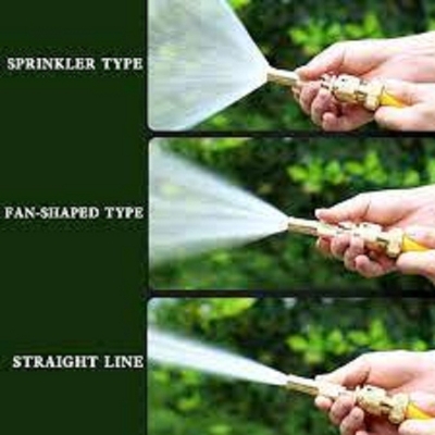 Picture of High Pressure Water Gun Household Pure Copper Direct Spray Gun Flower Watering Tool Adjustable Pressure Washer (Gold)