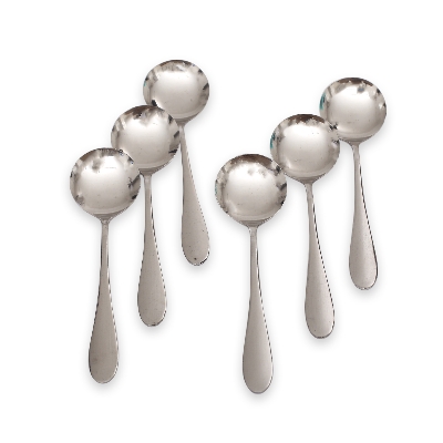 Picture of Stainless Steel Soup Spoon - HIGH QUALITY, A Set of 6 Pieces (Silver 6 pcs)