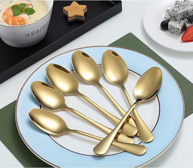 Picture of Golden colour Stainless steel Spoon 6 pieces (Tea Spoon 6 pieces)