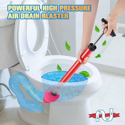 Picture of High Pressure Air Drain Clog Remover Plumbing Tool, High Pressure Toilet Unblock One Shot, Toilet Plunger Kitchen Sink Sewer Dredge Tool, High Pressure Toilet Unblock a Shot-Cyclone 
