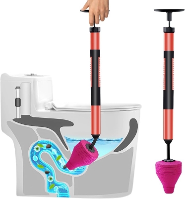 Picture of High Pressure Air Drain Clog Remover Plumbing Tool, High Pressure Toilet Unblock One Shot, Toilet Plunger Kitchen Sink Sewer Dredge Tool, High Pressure Toilet Unblock a Shot-Cyclone 