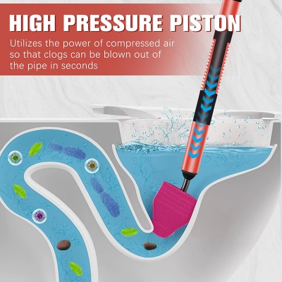 Picture of High Pressure Air Drain Clog Remover Plumbing Tool, High Pressure Toilet Unblock One Shot, Toilet Plunger Kitchen Sink Sewer Dredge Tool, High Pressure Toilet Unblock a Shot-Cyclone 