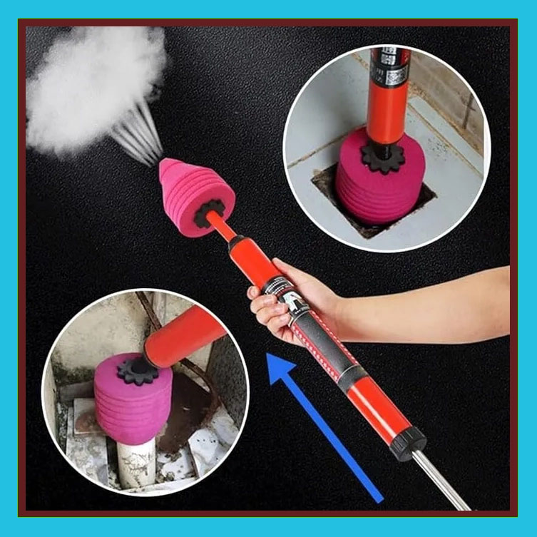 Picture of High Pressure Air Drain Clog Remover Plumbing Tool, High Pressure Toilet Unblock One Shot, Toilet Plunger Kitchen Sink Sewer Dredge Tool, High Pressure Toilet Unblock a Shot-Cyclone 