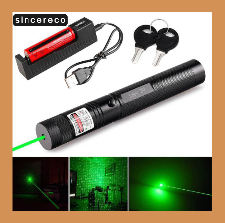 Picture of Green Laser Pointer Rechargeable Laser Pointer Laser Light Adjustable Focus Laser Light Professional Laser Light (Multicolor)