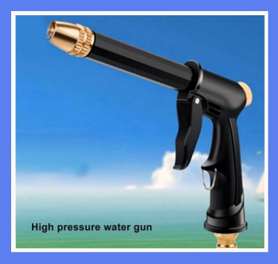 Picture of Adjustable High Pressure Washer Gun Patterns Car Wash Machine Garden Watering Hose Nozzle Sprinkler Universal Car Washing Kit (Black)
