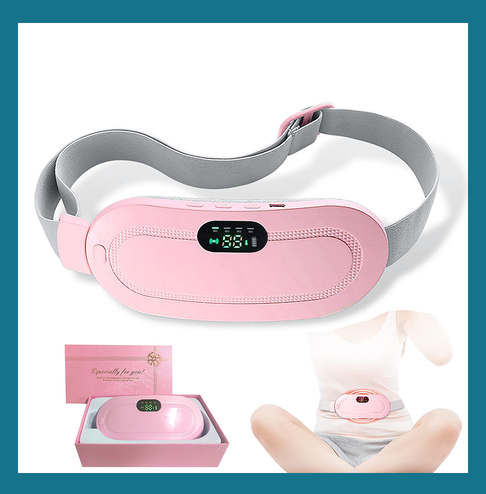 Picture of Heating pad for Period Cramps & Vibration sliming Massage belt (White)