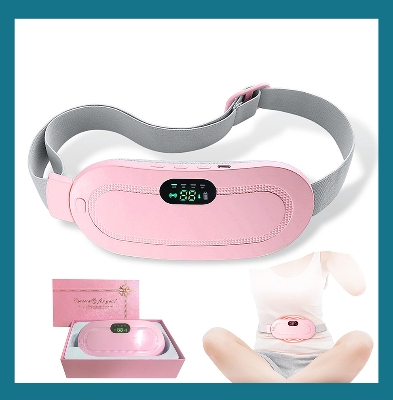 Picture of Heating pad for Period Cramps & Vibration sliming Massage belt (White)