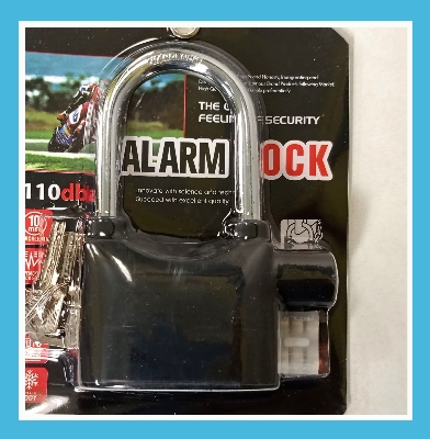 Picture of BIG SIZE Security Alarm Lock for Bike and Door Security Alarm Lock Bike Alarm Lock Bicycle Alarm Lock Door Alarm Lock (Black)