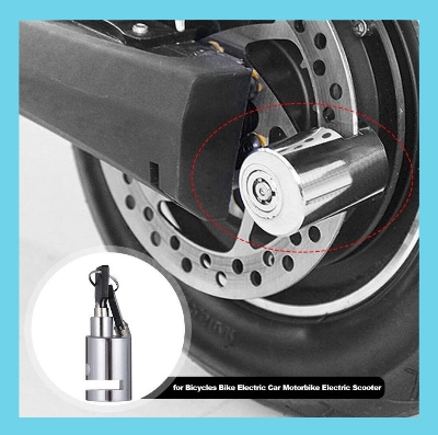 Picture of Motorcycle Bicycle Bike Scooter SECURITY Disk LOCK(1pis) Stainless Steel (Silver)