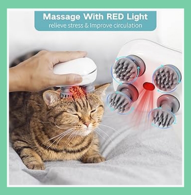 Picture of Electric Pet Cats Massager for Dog Body Scalp Head Relaxing Shoulder Neck Health Care Massage (Multicolor,300 gm)