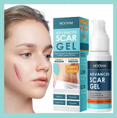 Picture of 50ml Scar Removal Gel - Effective Stretch Mark, Acnes Spots, Burns and Surgical Scars Treatment Cream - Retinol, Allantoin,Vitamin E - Post Surgery Skin Repair Supplies No Side Effects 
